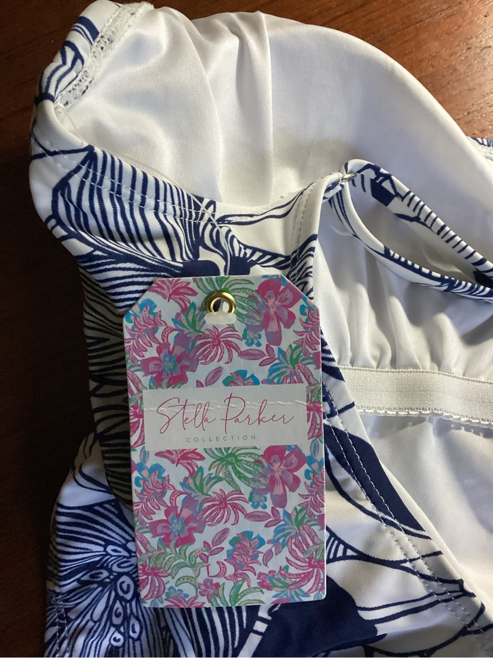 Stella Parker Navy & White One-Piece Swimsuit